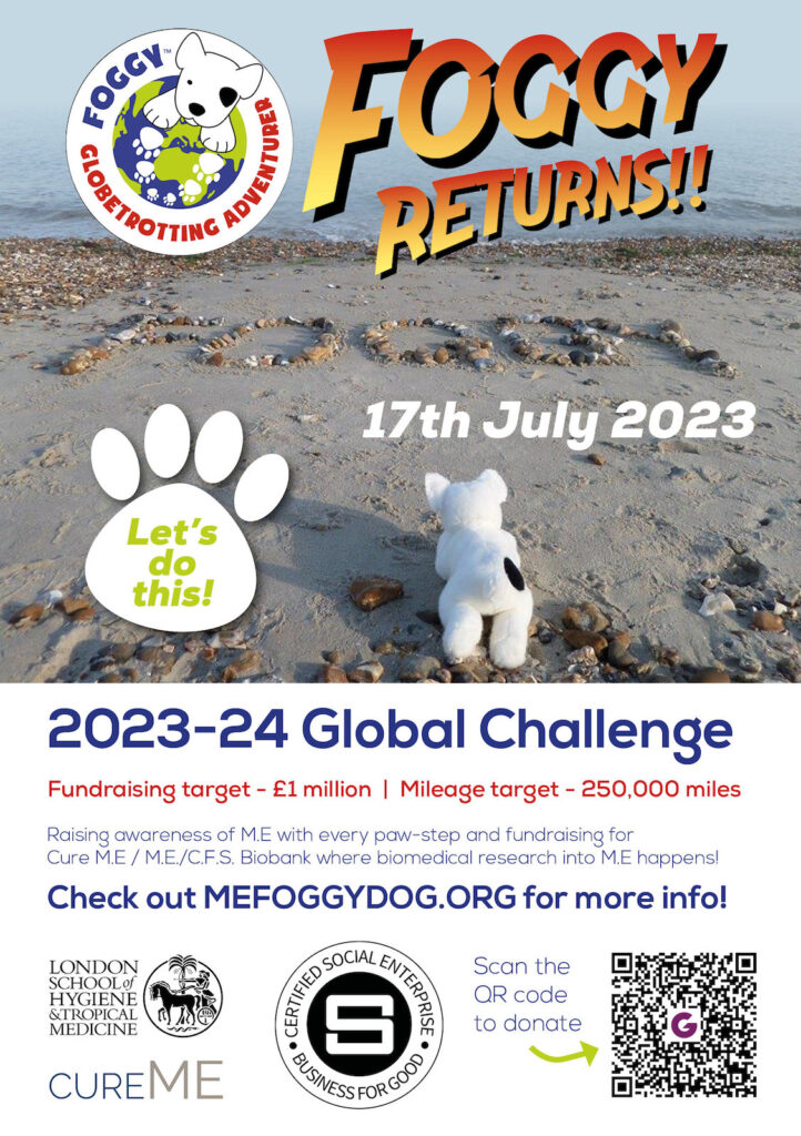 Foggy Returns for his 2023-24 Global Challenge. A fundraising target - £1 million. Millage target - 250,000 miles