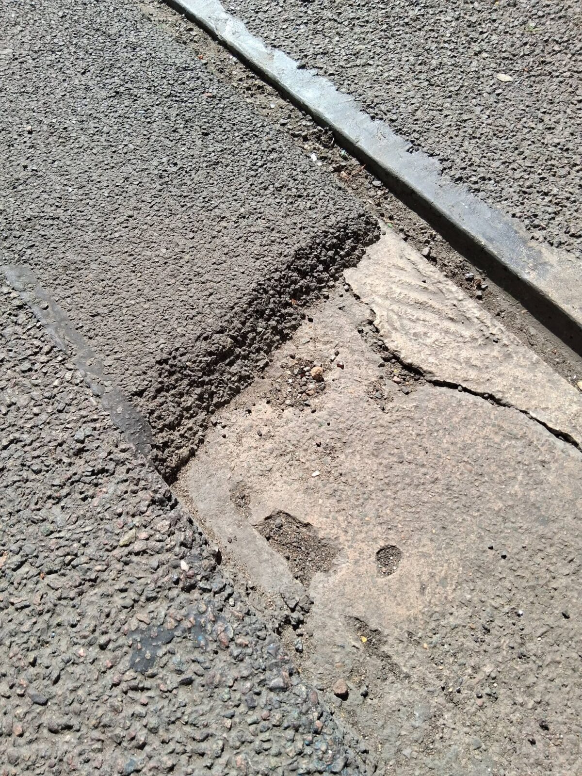 The pothole in Guildford.